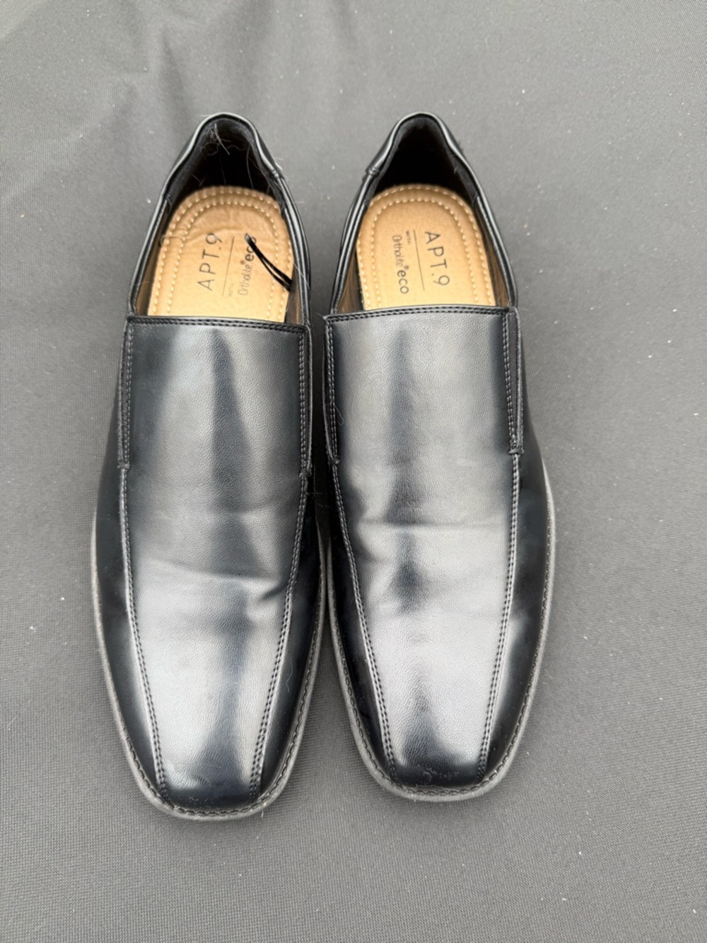 Men's Black Slip-On Dress Loafers